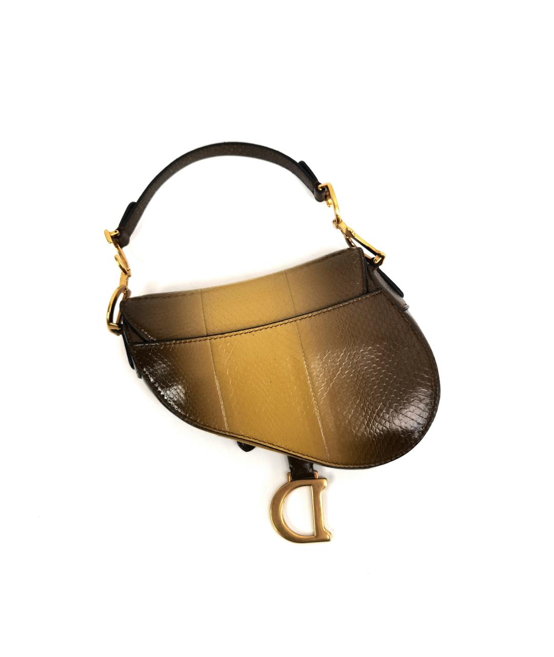 CHRISTIAN DIOR Коричневая кожаная сумка через плечо, фото 9