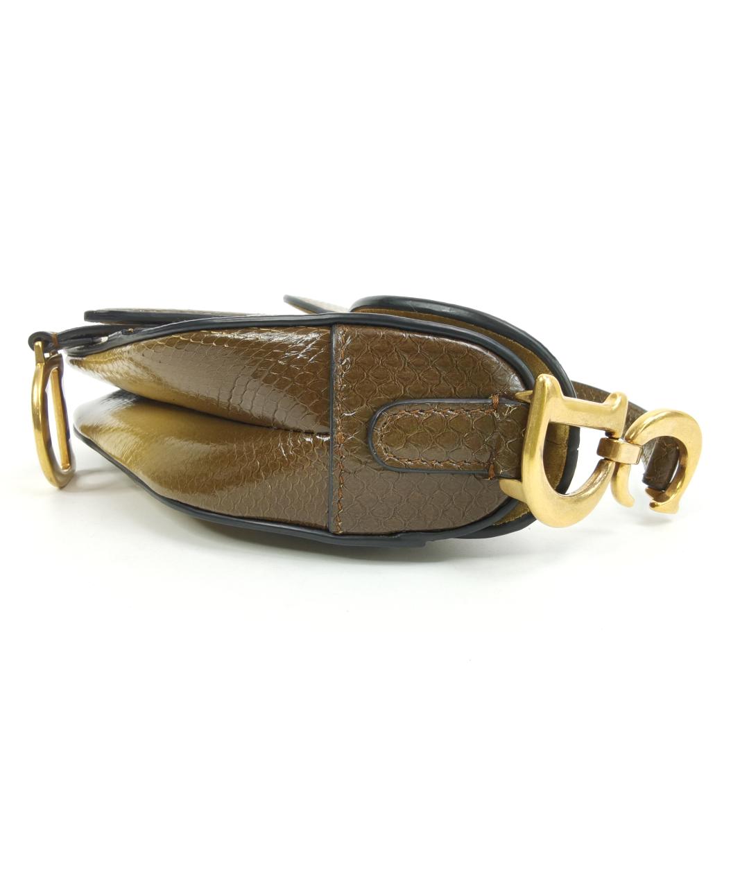 CHRISTIAN DIOR Коричневая кожаная сумка через плечо, фото 7