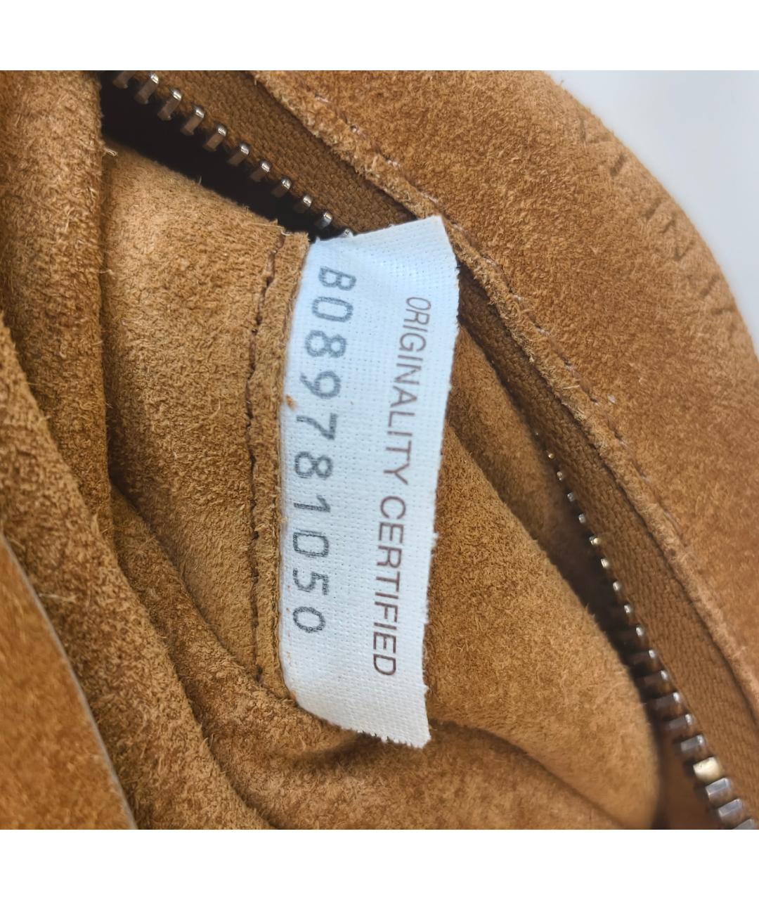 BOTTEGA VENETA Белая кожаная сумка через плечо, фото 3