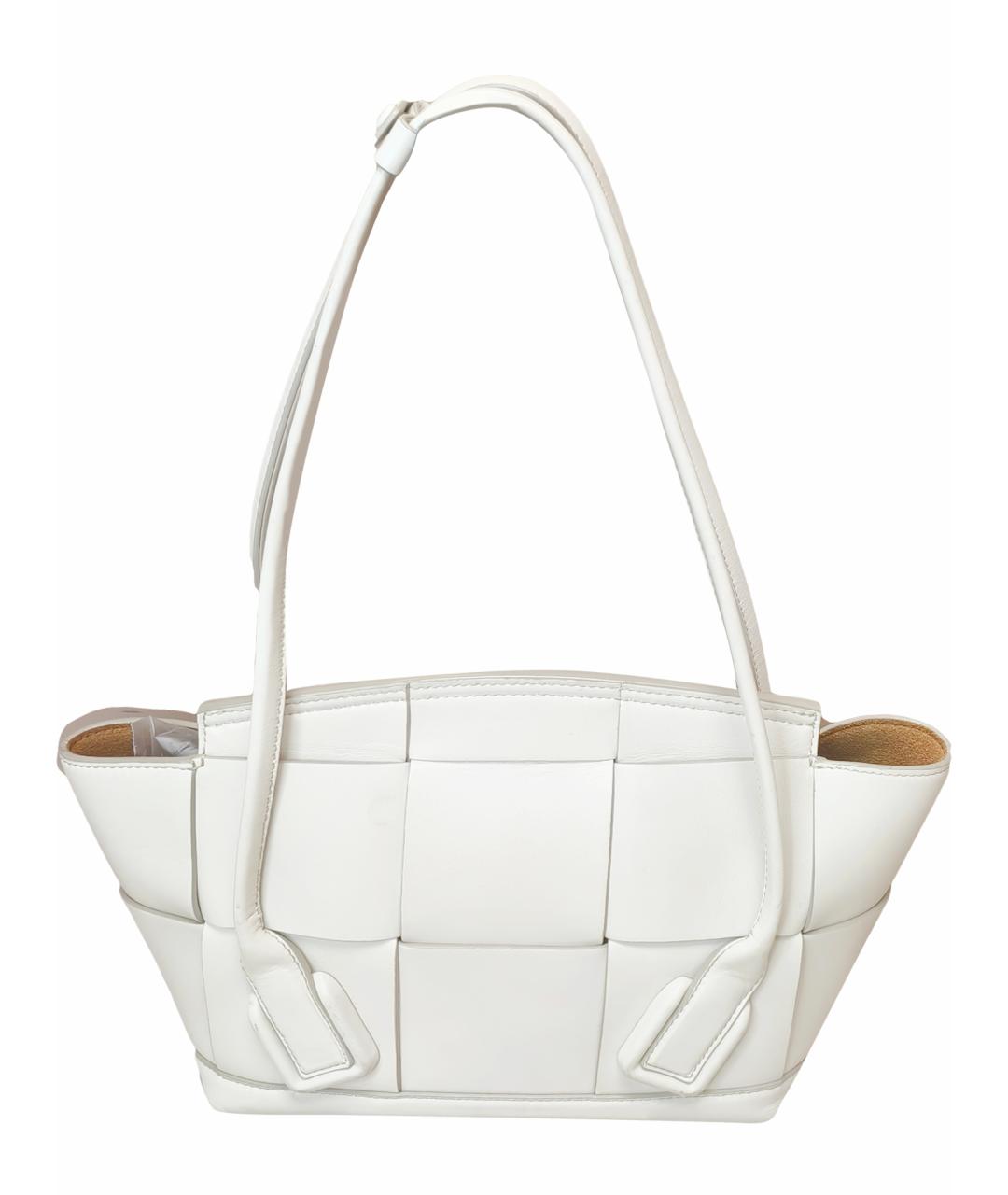 BOTTEGA VENETA Белая кожаная сумка через плечо, фото 1