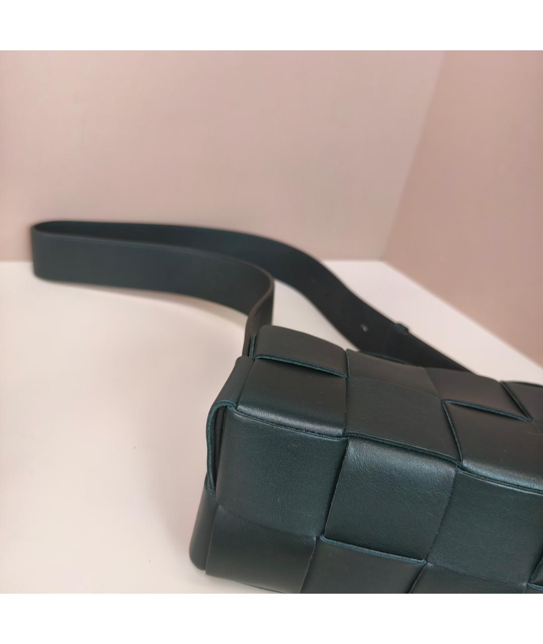 BOTTEGA VENETA Бирюзовая кожаная сумка через плечо, фото 7