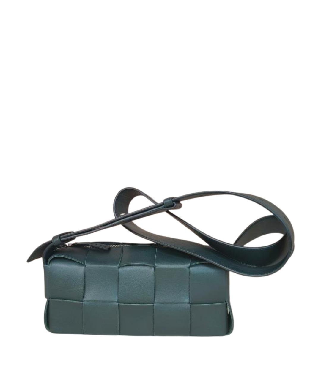 BOTTEGA VENETA Бирюзовая кожаная сумка через плечо, фото 1