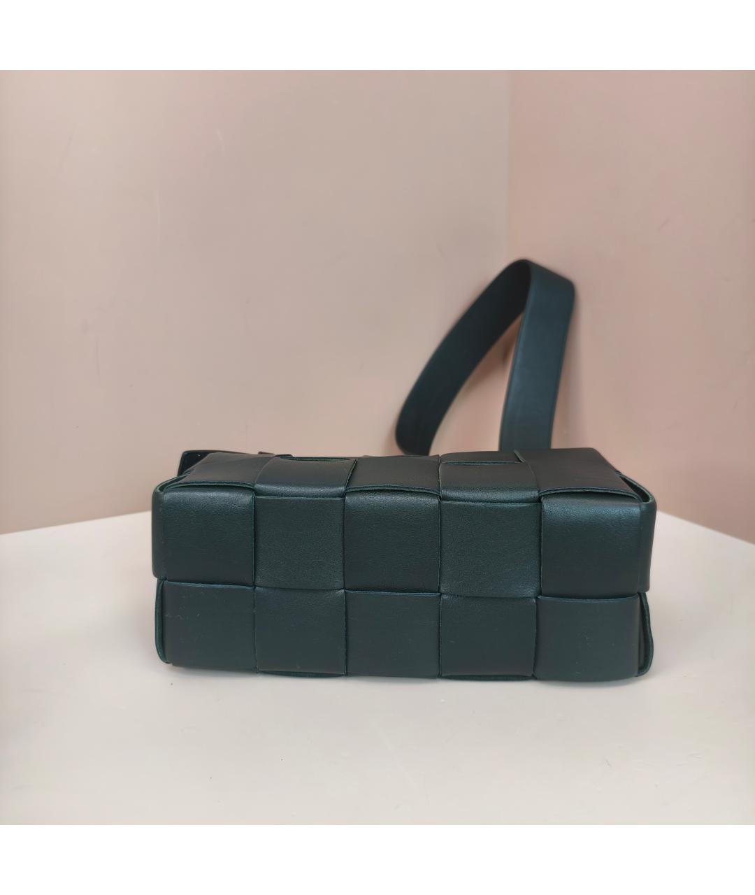 BOTTEGA VENETA Бирюзовая кожаная сумка через плечо, фото 3