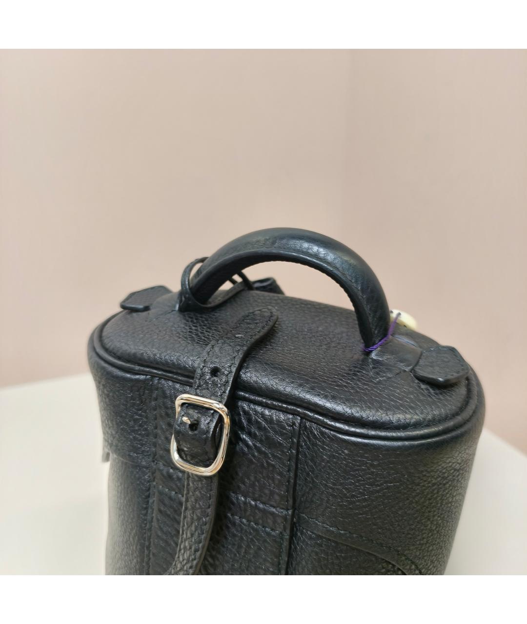 BALENCIAGA Черная кожаная сумка с короткими ручками, фото 3