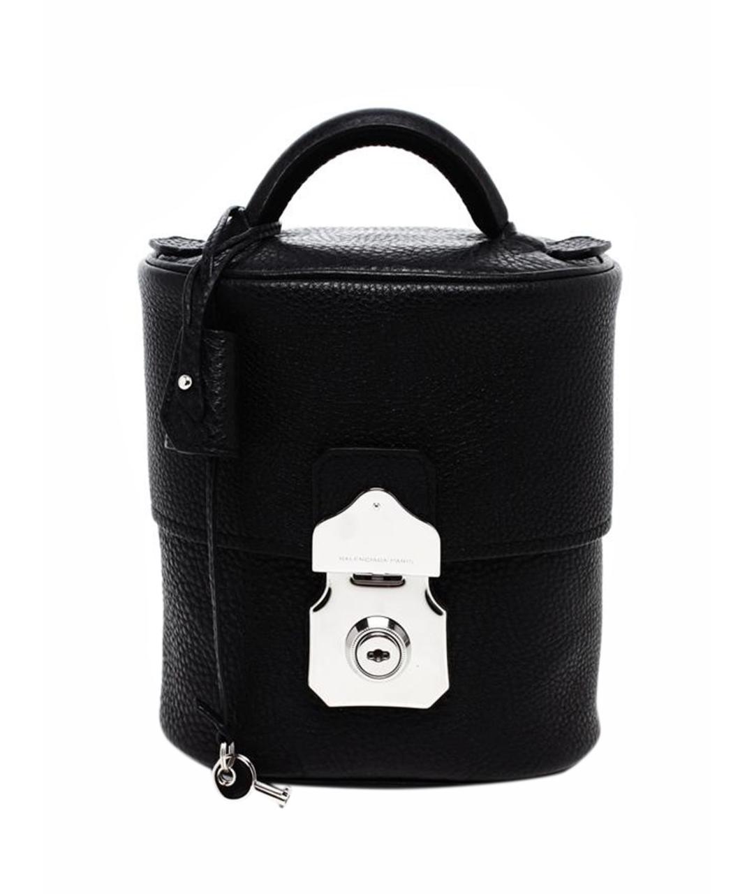 BALENCIAGA Черная кожаная сумка с короткими ручками, фото 1