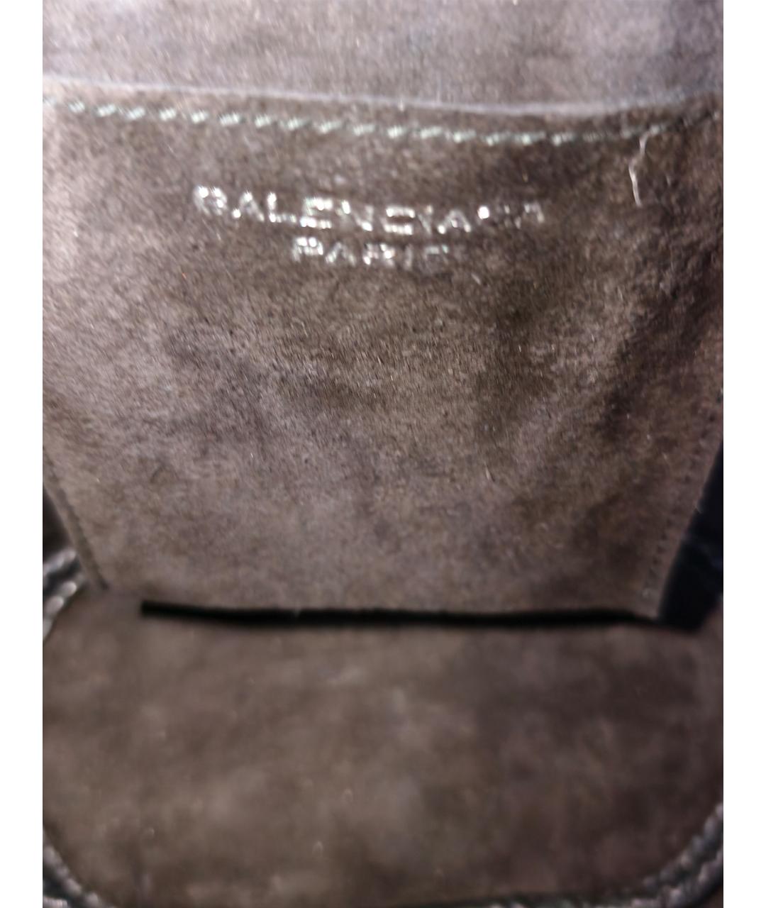 BALENCIAGA Черная кожаная сумка с короткими ручками, фото 14