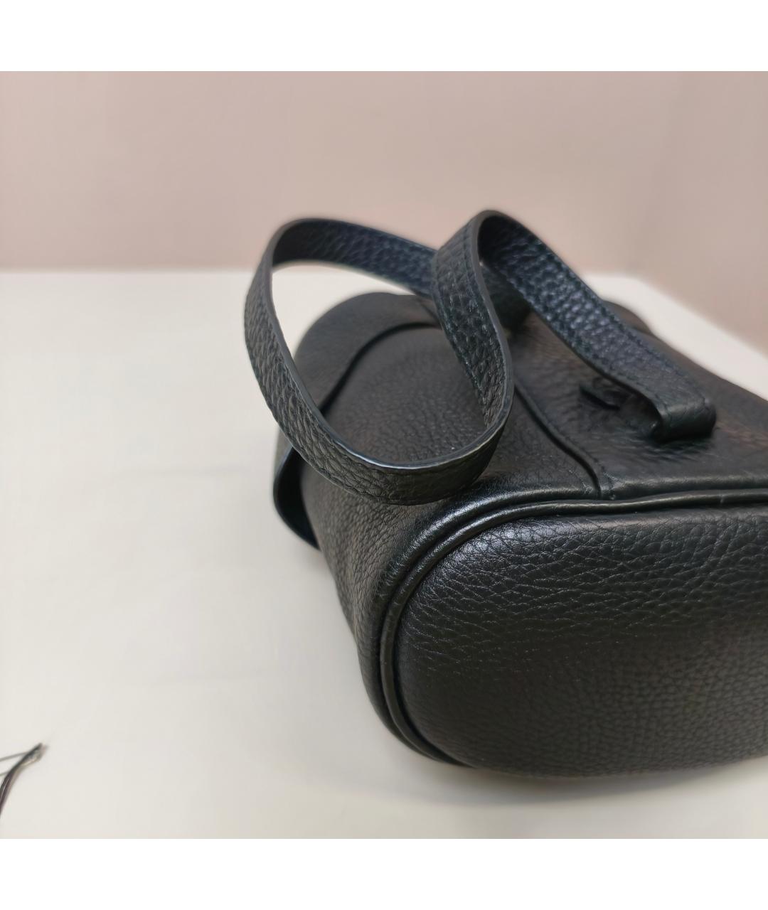 BALENCIAGA Черная кожаная сумка с короткими ручками, фото 2