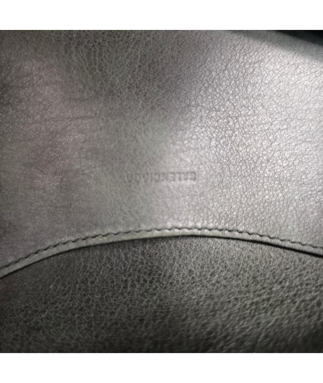 BALENCIAGA Хаки кожаная сумка через плечо, фото 6