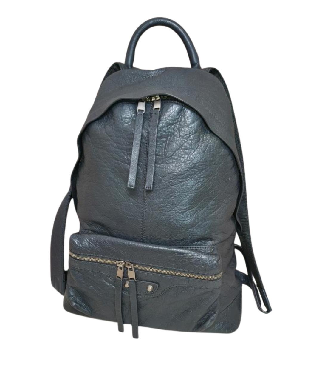 BALENCIAGA Черный кожаный рюкзак, фото 1