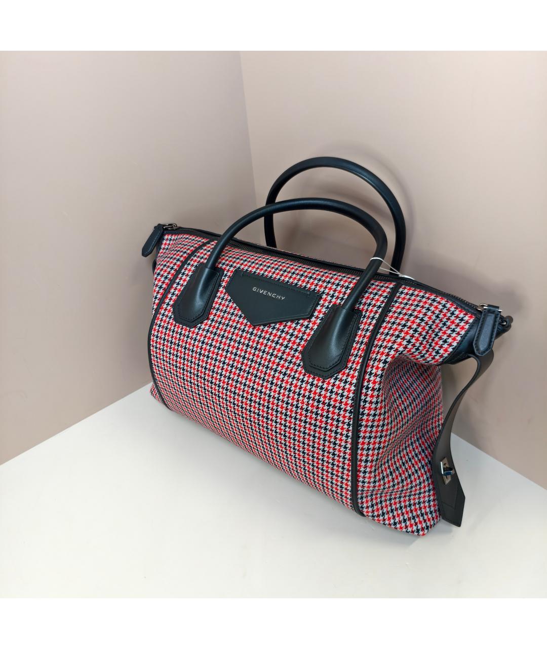 GIVENCHY Красная тканевая сумка с короткими ручками, фото 4