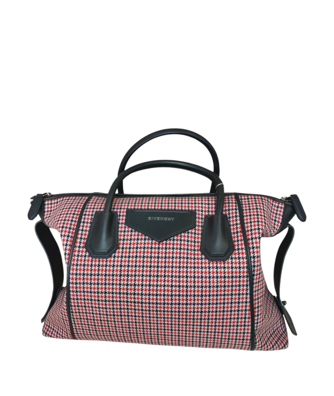 GIVENCHY Красная тканевая сумка с короткими ручками, фото 1