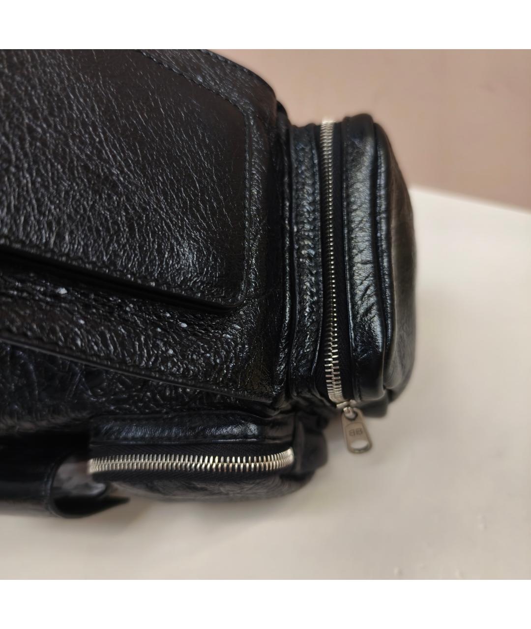 BALENCIAGA Черная кожаная сумка через плечо, фото 3