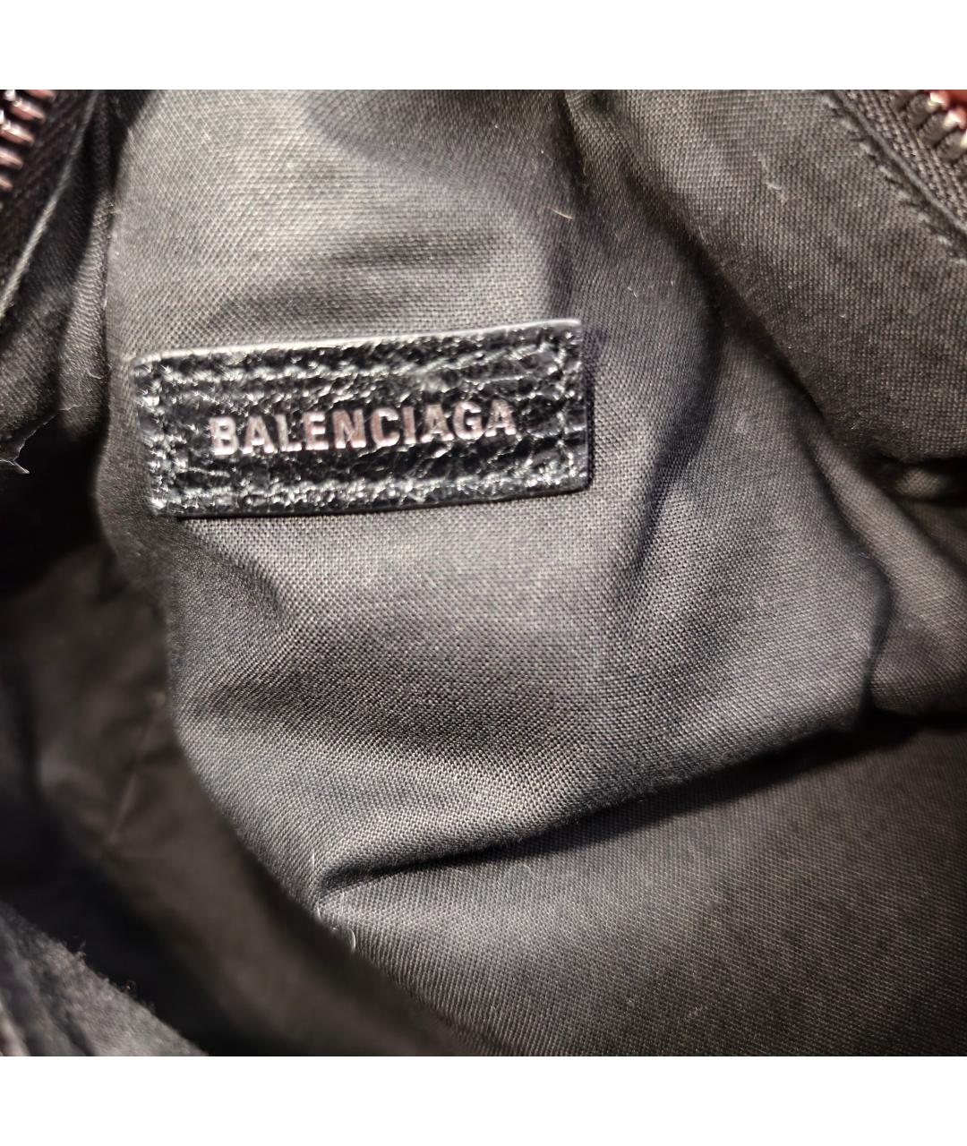 BALENCIAGA Черная кожаная сумка через плечо, фото 7
