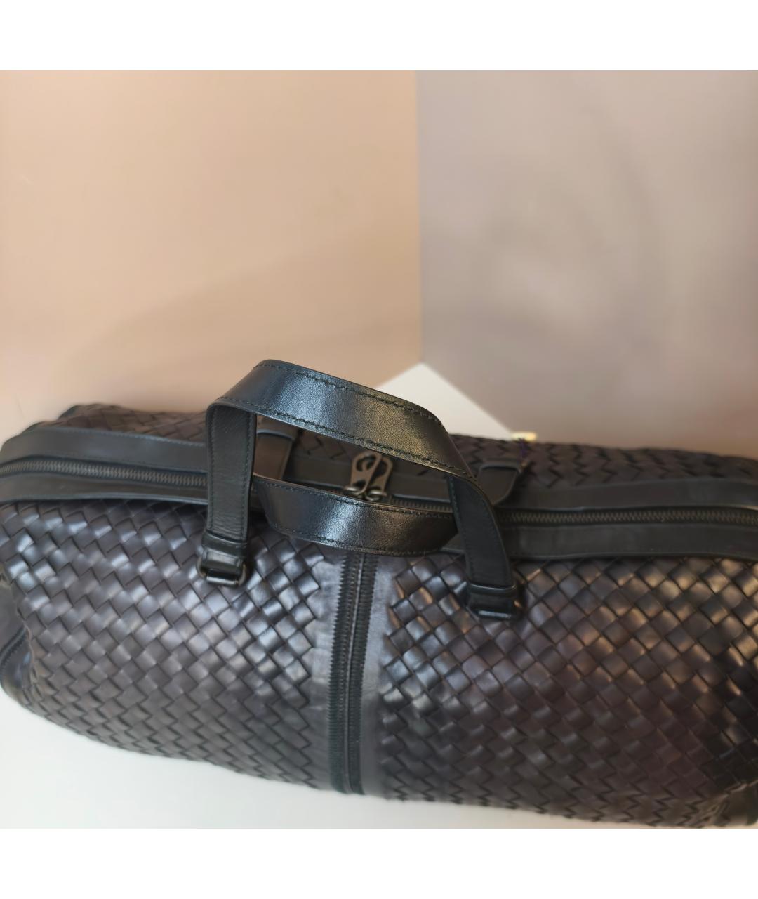 BOTTEGA VENETA Коричневая кожаная дорожная/спортивная сумка, фото 6