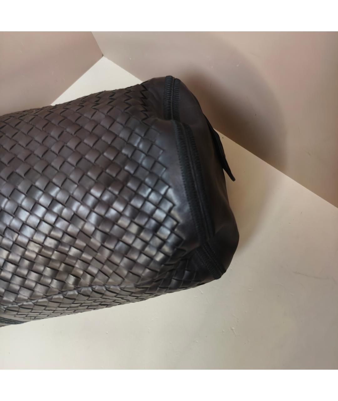 BOTTEGA VENETA Коричневая кожаная дорожная/спортивная сумка, фото 2