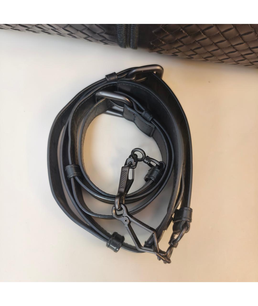 BOTTEGA VENETA Коричневая кожаная дорожная/спортивная сумка, фото 4