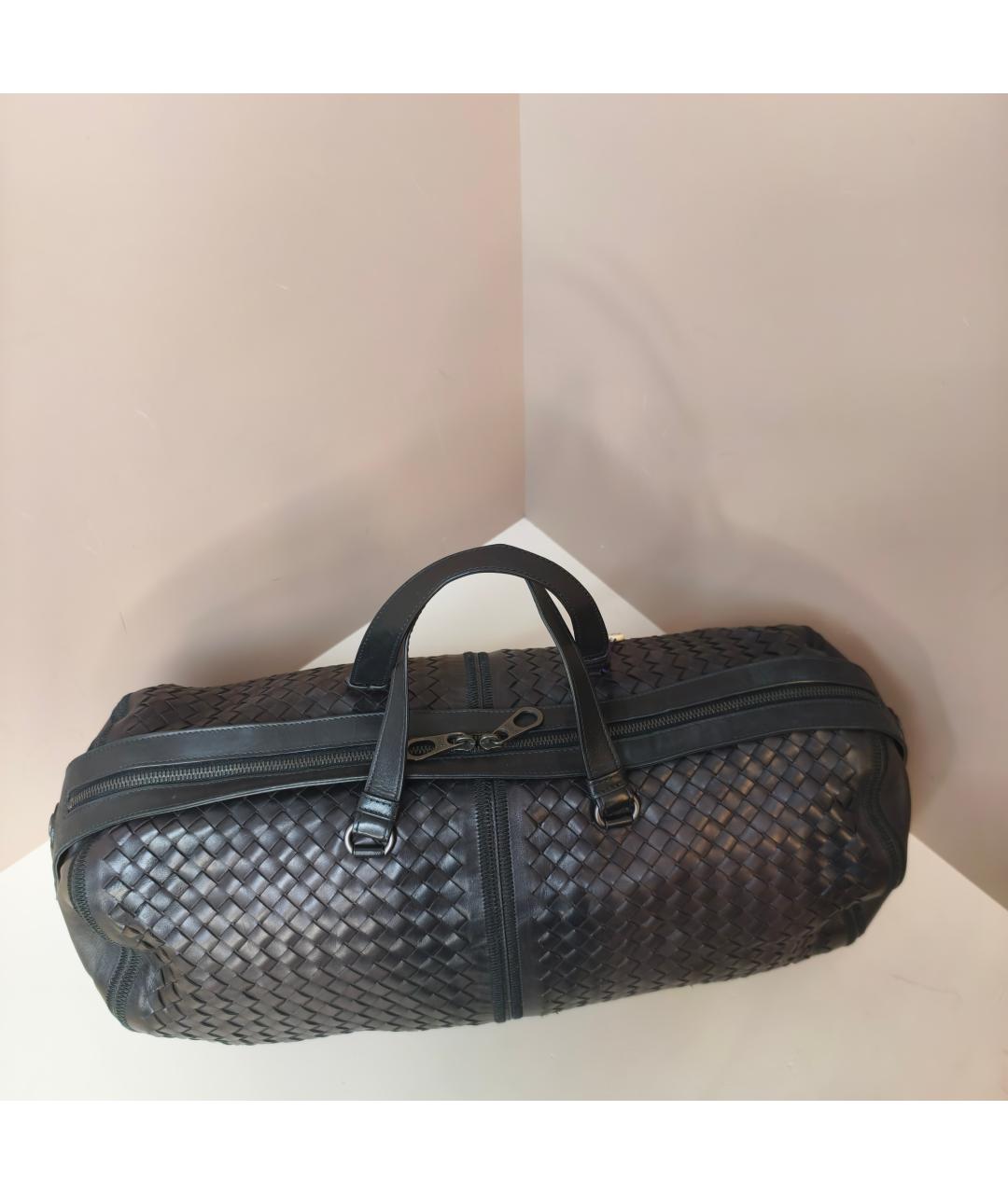 BOTTEGA VENETA Коричневая кожаная дорожная/спортивная сумка, фото 7