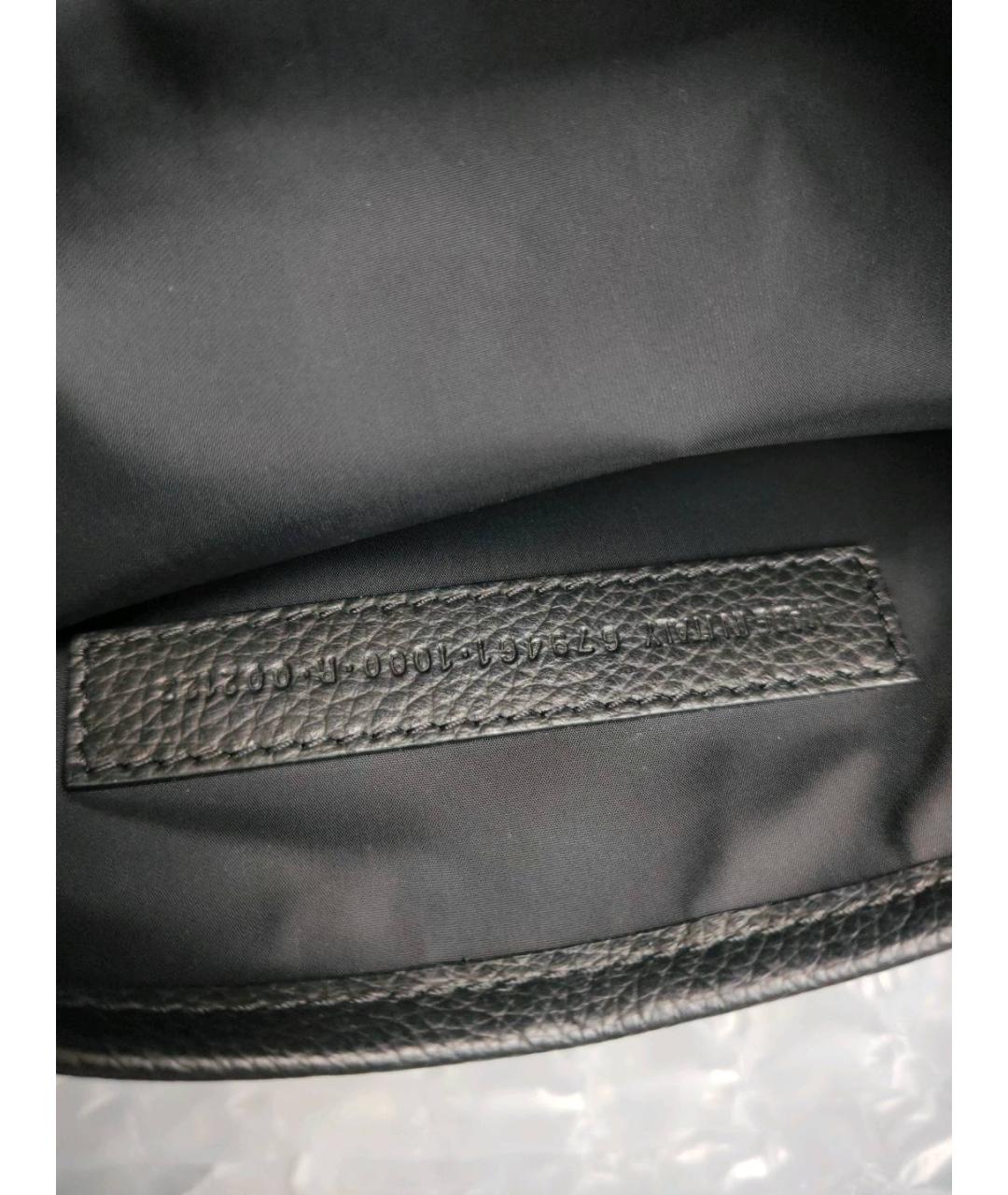 BALENCIAGA Черная кожаная сумка через плечо, фото 2