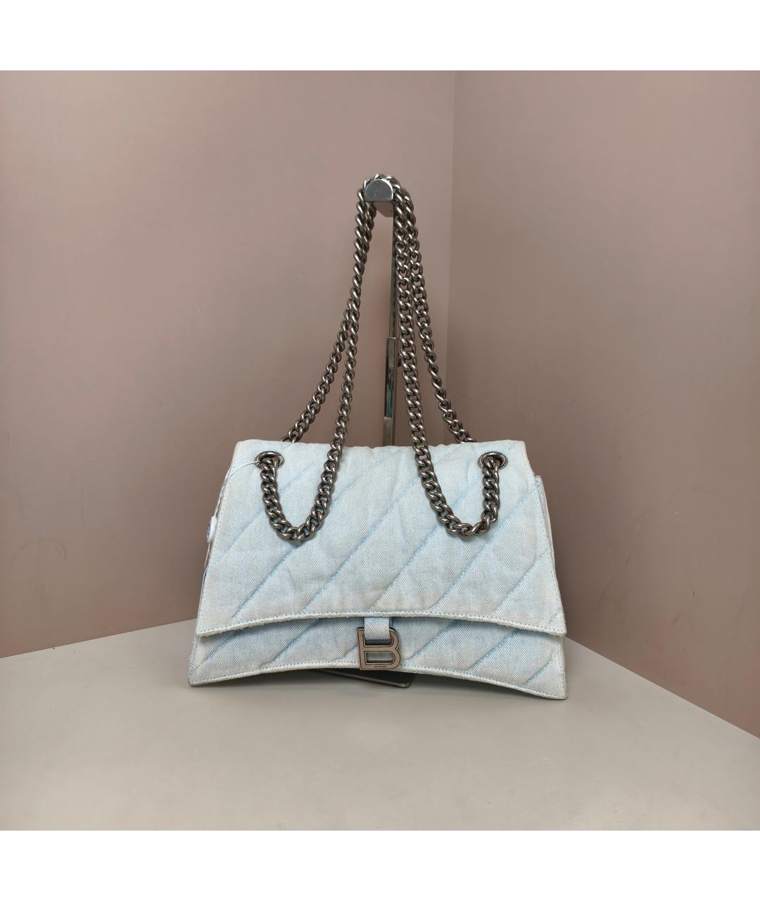 BALENCIAGA Белая кожаная сумка через плечо, фото 10