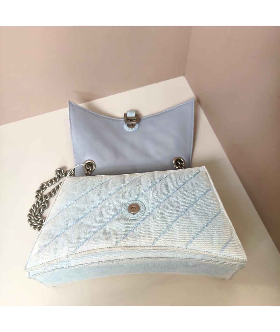 BALENCIAGA Белая кожаная сумка через плечо, фото 2