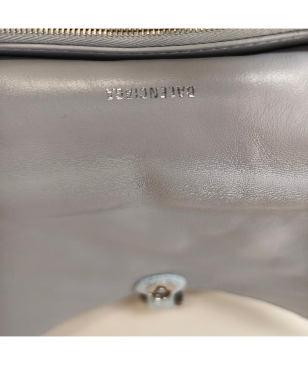 BALENCIAGA Белая кожаная сумка через плечо, фото 4