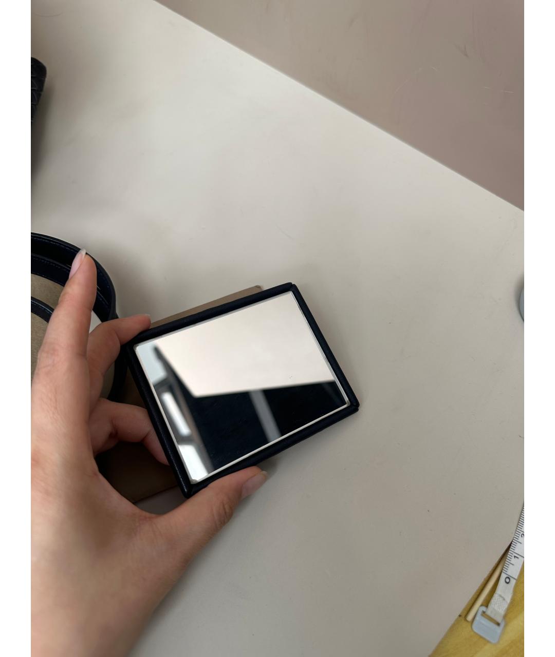 BOTTEGA VENETA Темно-синяя кожаная сумка через плечо, фото 7