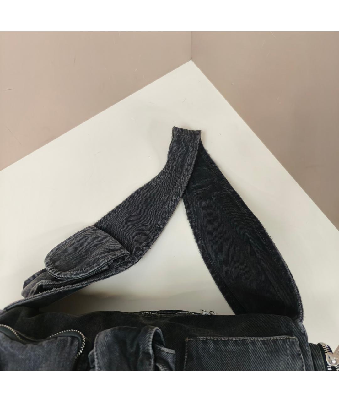 BALENCIAGA Черная кожаная сумка через плечо, фото 4