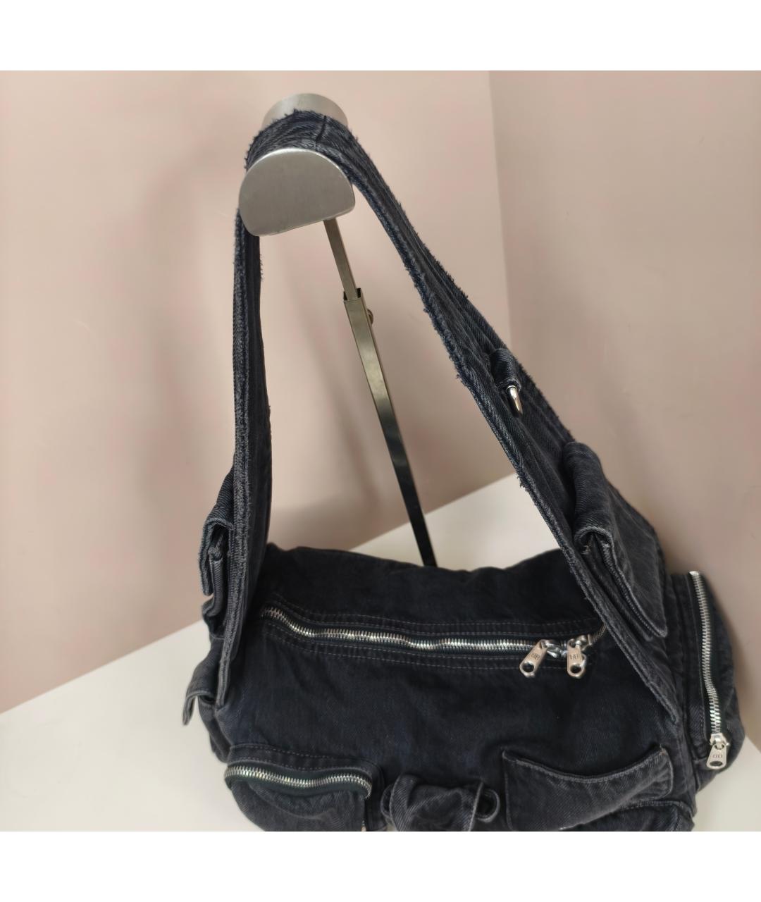 BALENCIAGA Черная кожаная сумка через плечо, фото 8