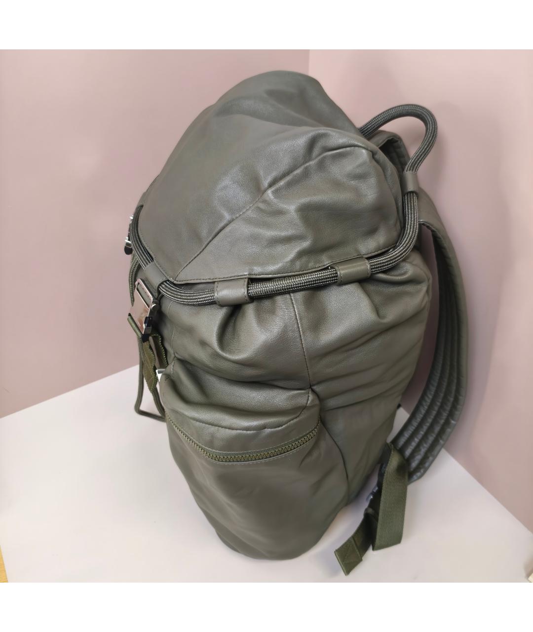 BOTTEGA VENETA Хаки рюкзак, фото 8