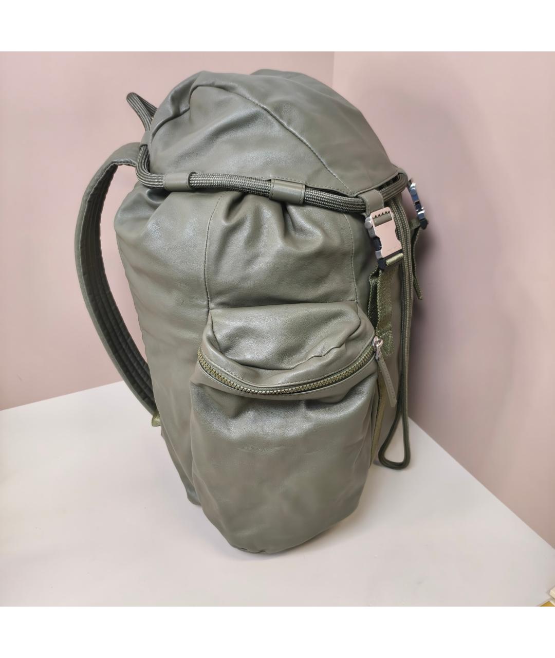 BOTTEGA VENETA Хаки рюкзак, фото 9