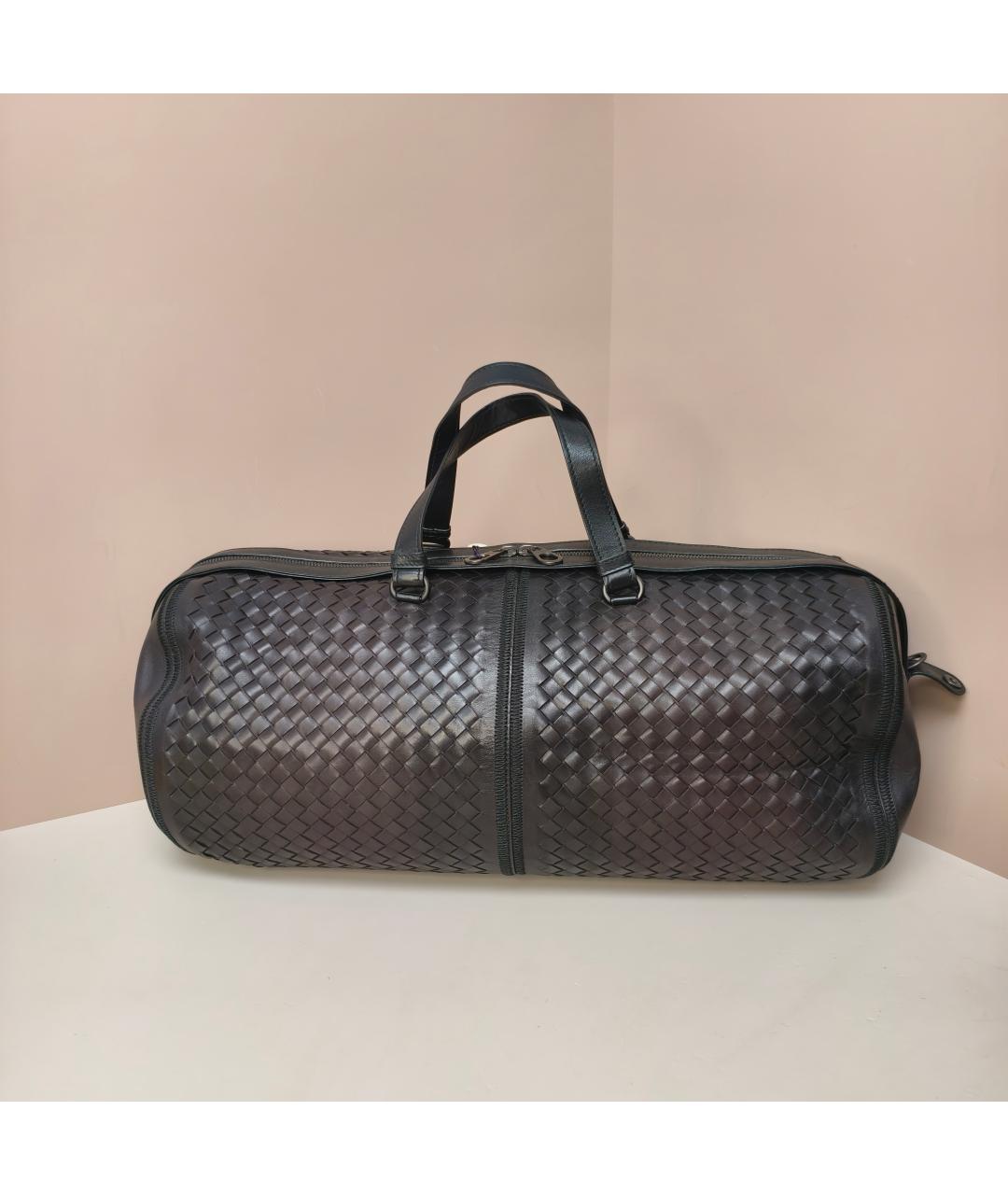 BOTTEGA VENETA Коричневая кожаная дорожная/спортивная сумка, фото 9