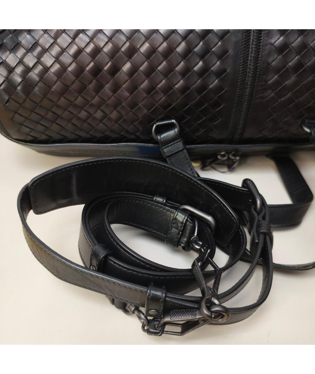 BOTTEGA VENETA Коричневая кожаная дорожная/спортивная сумка, фото 8