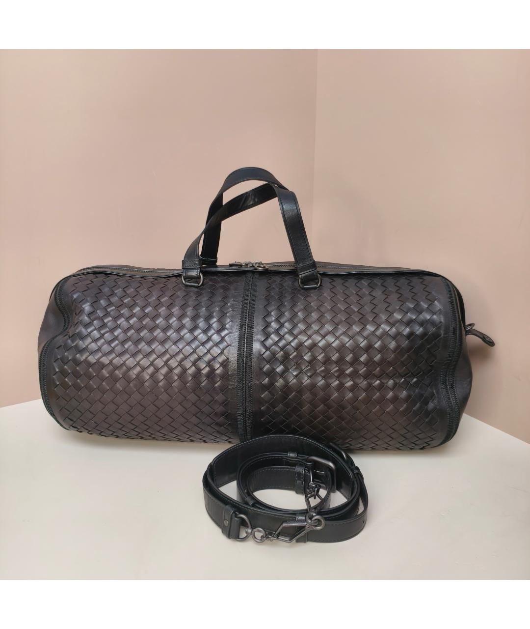 BOTTEGA VENETA Коричневая кожаная дорожная/спортивная сумка, фото 5