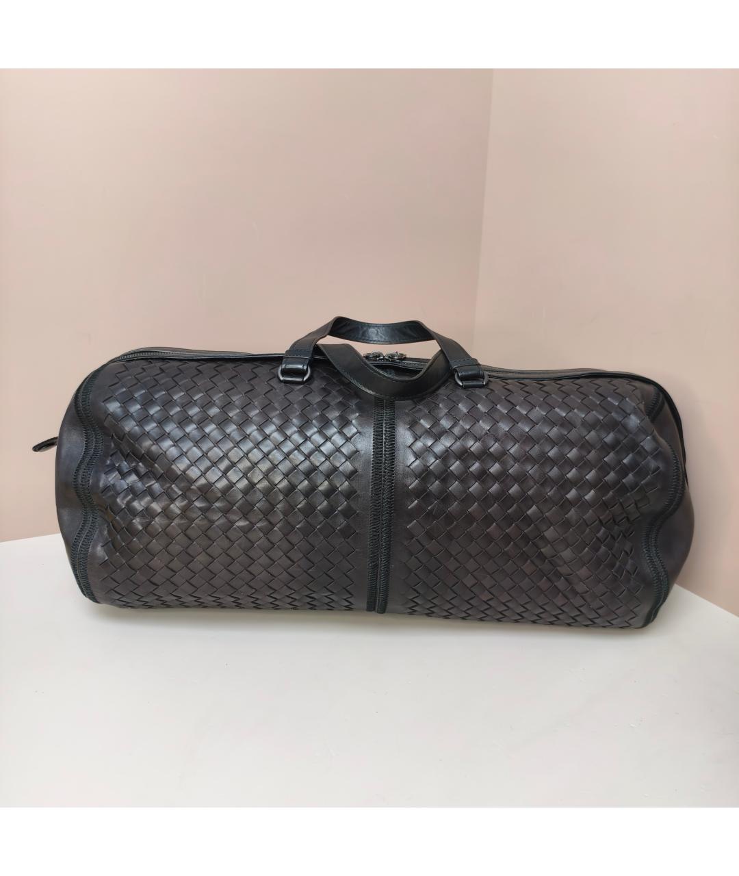 BOTTEGA VENETA Коричневая кожаная дорожная/спортивная сумка, фото 7