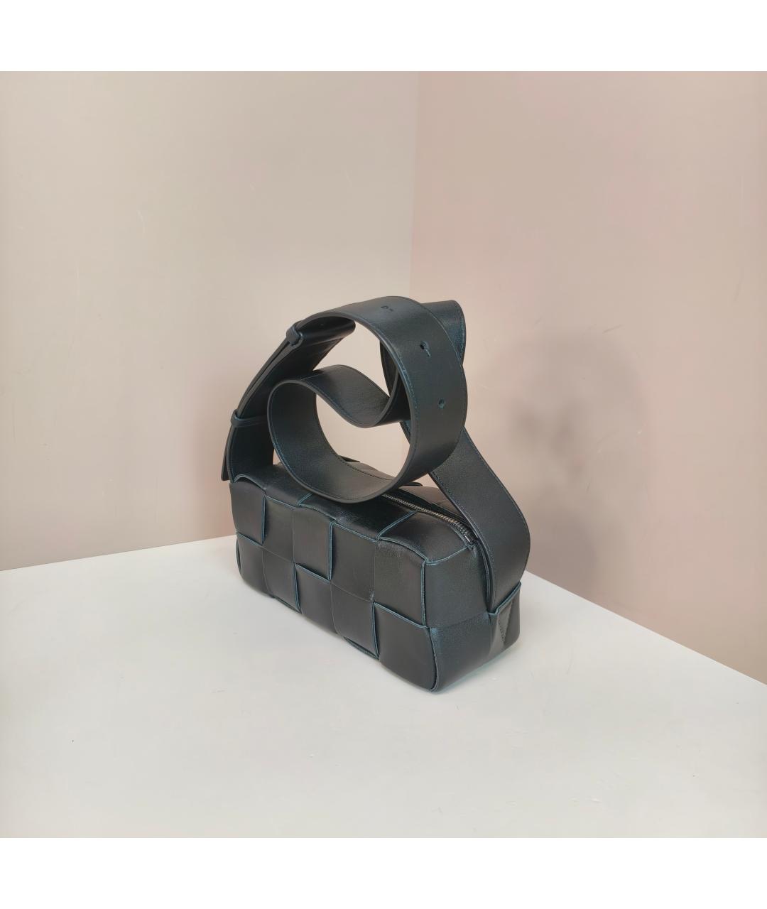 BOTTEGA VENETA Черная кожаная сумка через плечо, фото 2