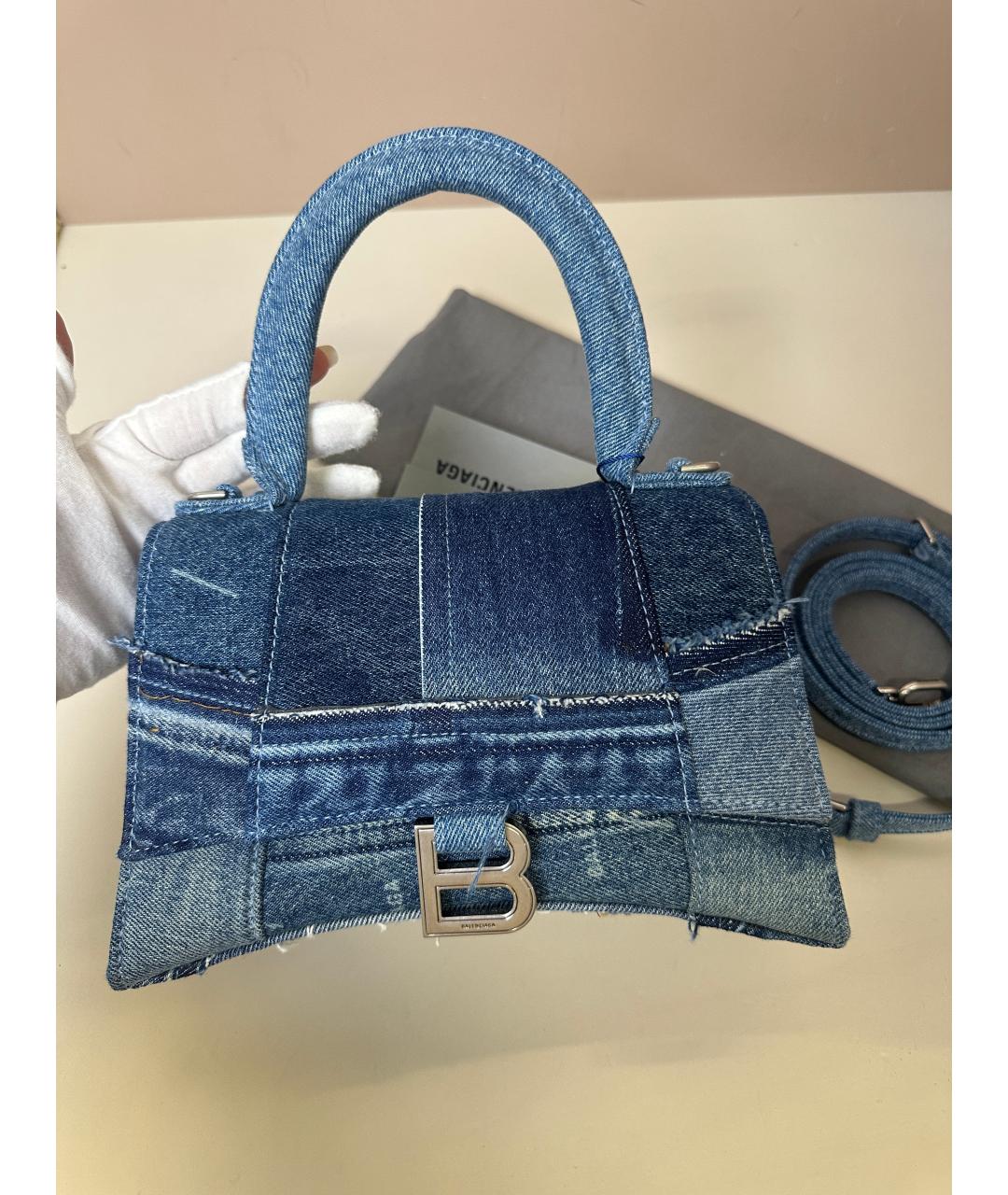 BALENCIAGA Синяя сумка через плечо, фото 4
