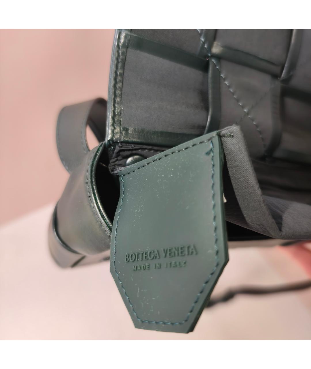 BOTTEGA VENETA Зеленая кожаная поясная сумка, фото 6
