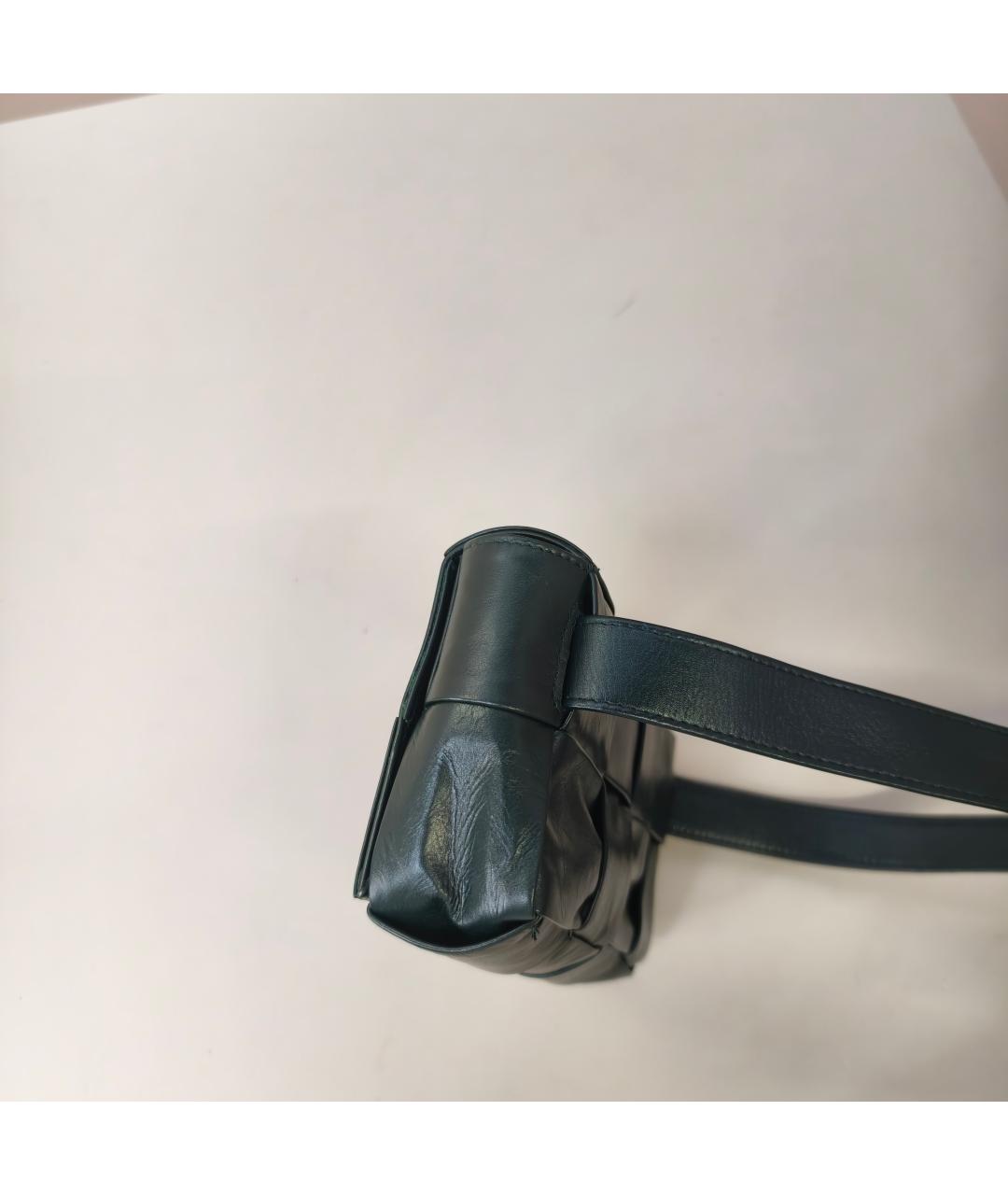 BOTTEGA VENETA Зеленая кожаная поясная сумка, фото 8