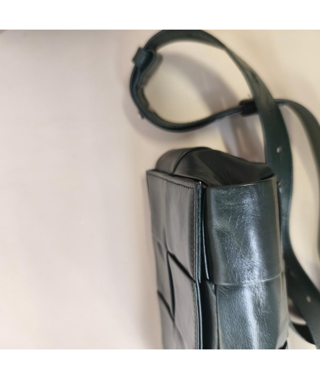 BOTTEGA VENETA Зеленая кожаная поясная сумка, фото 3