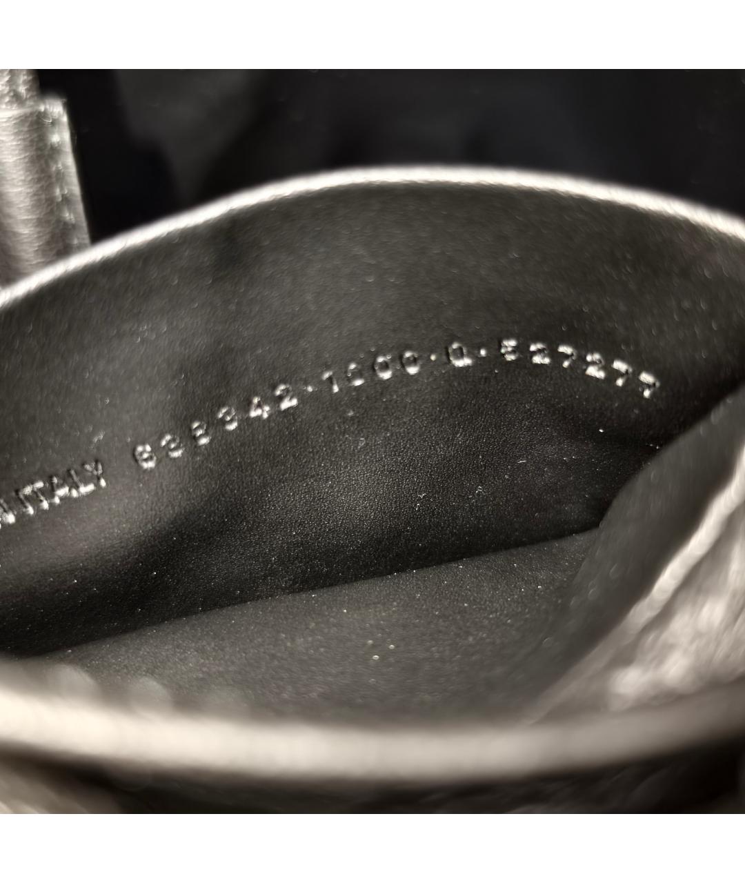 BALENCIAGA Черная кожаная сумка через плечо, фото 2