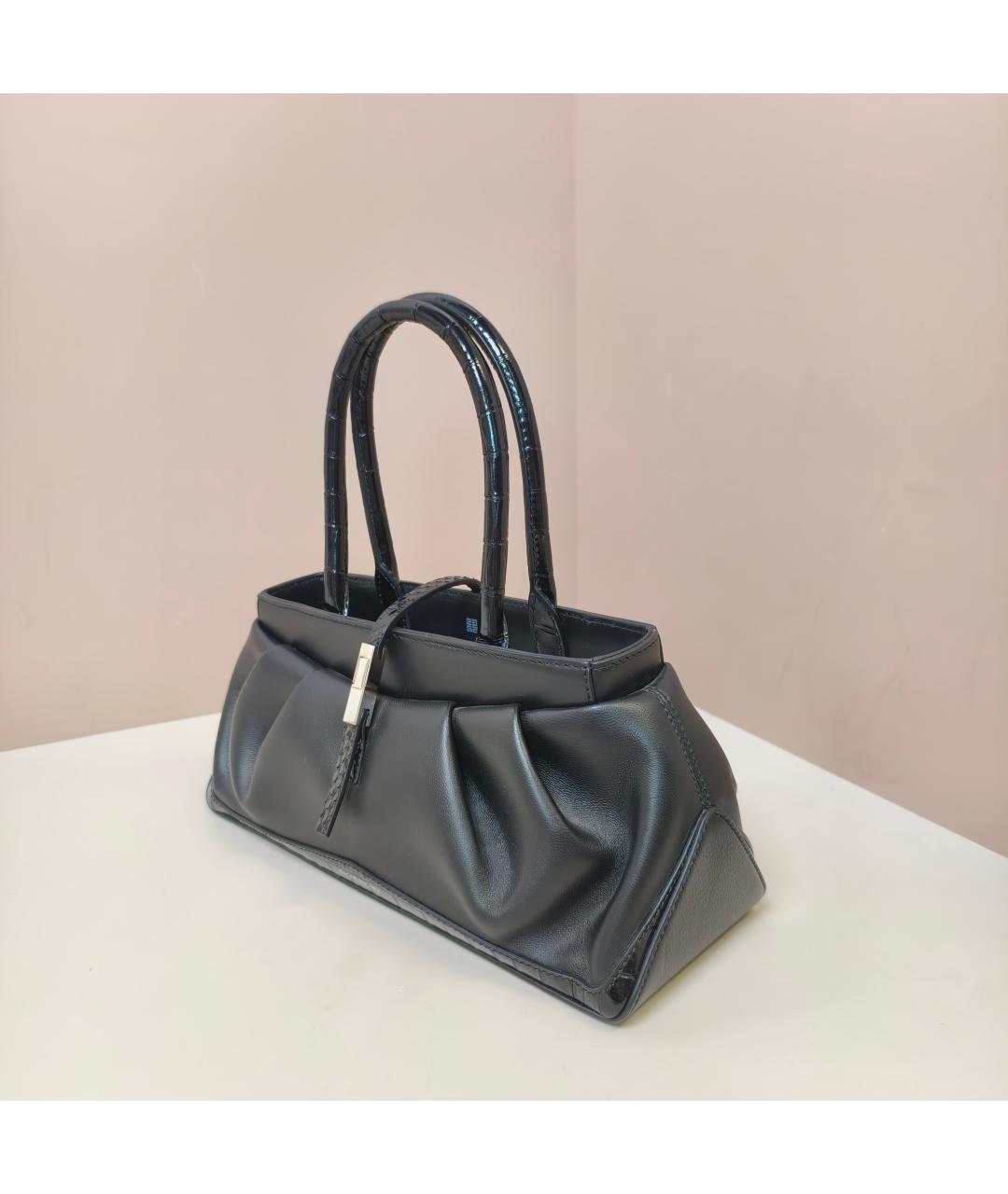 GIVENCHY Черная кожаная сумка с короткими ручками, фото 9