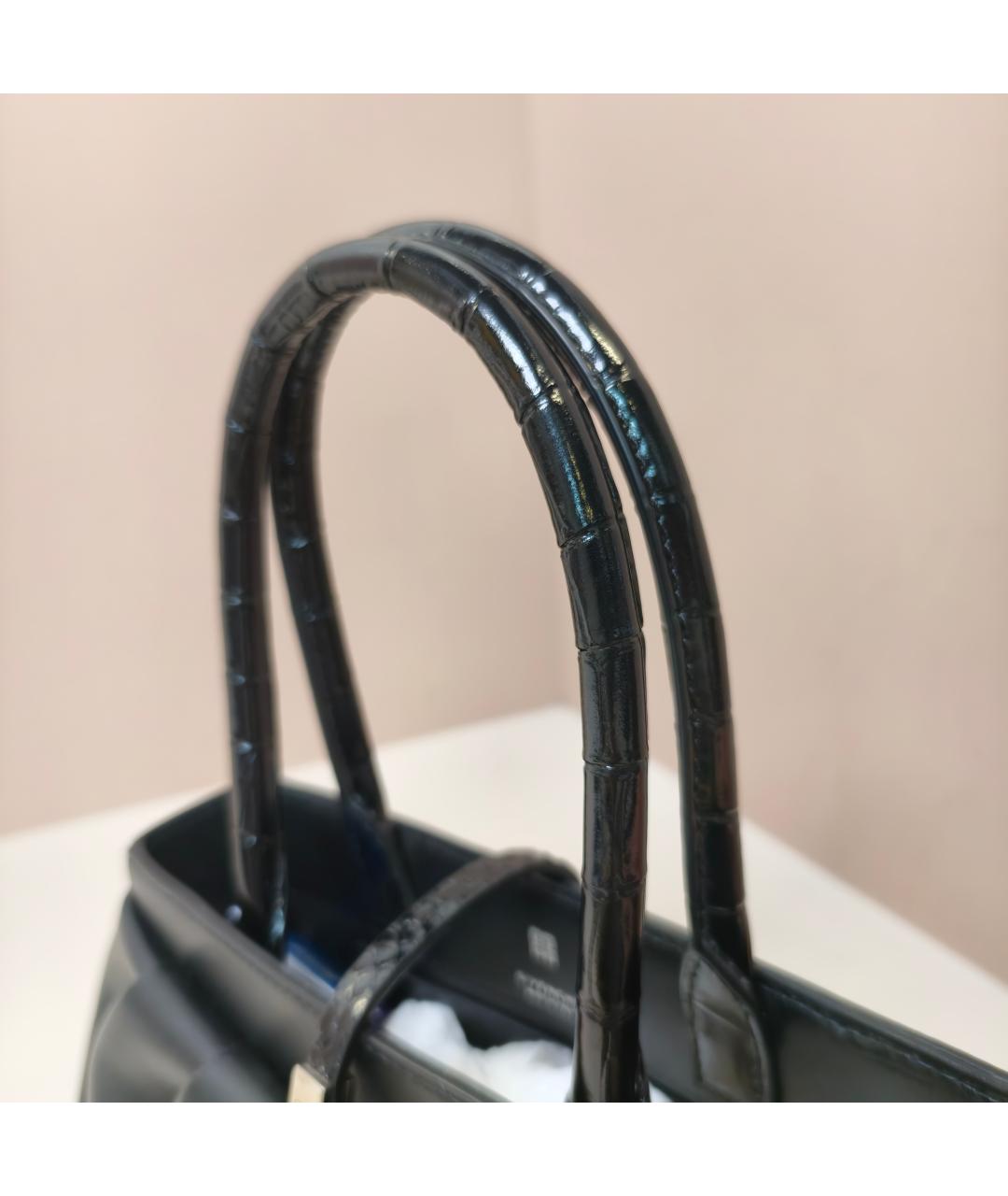 GIVENCHY Черная кожаная сумка с короткими ручками, фото 2