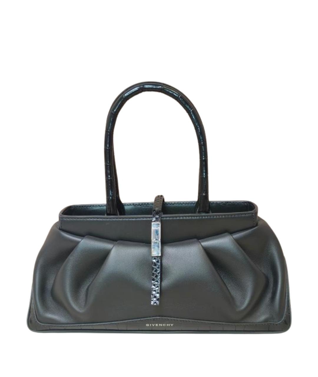 GIVENCHY Черная кожаная сумка с короткими ручками, фото 1