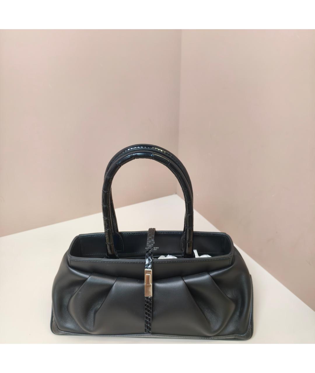 GIVENCHY Черная кожаная сумка с короткими ручками, фото 7