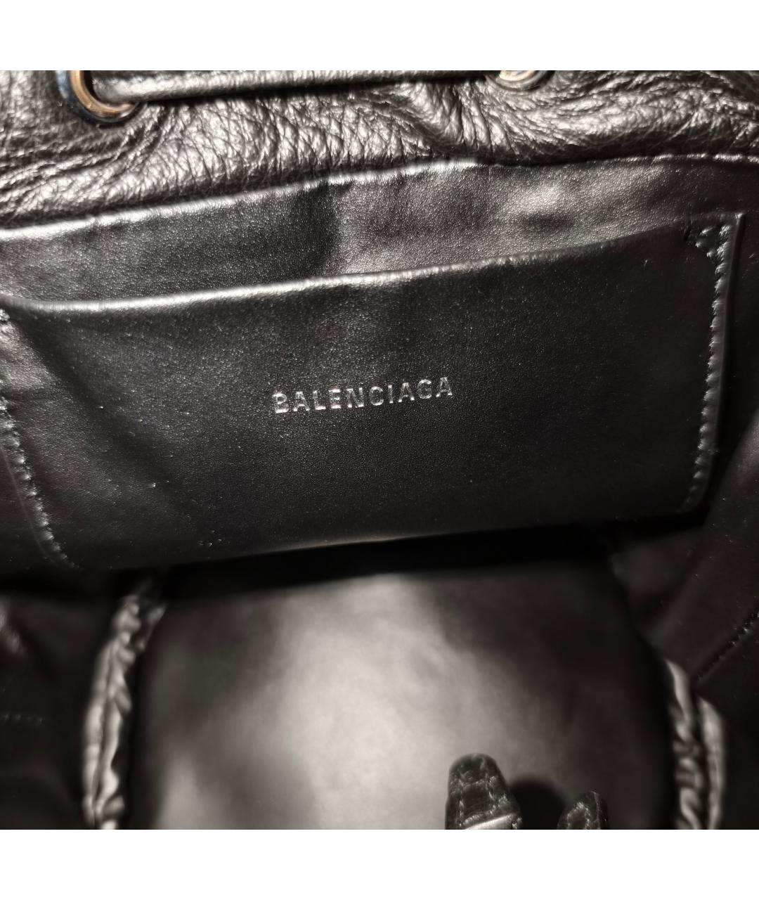 BALENCIAGA Черная кожаная сумка через плечо, фото 4