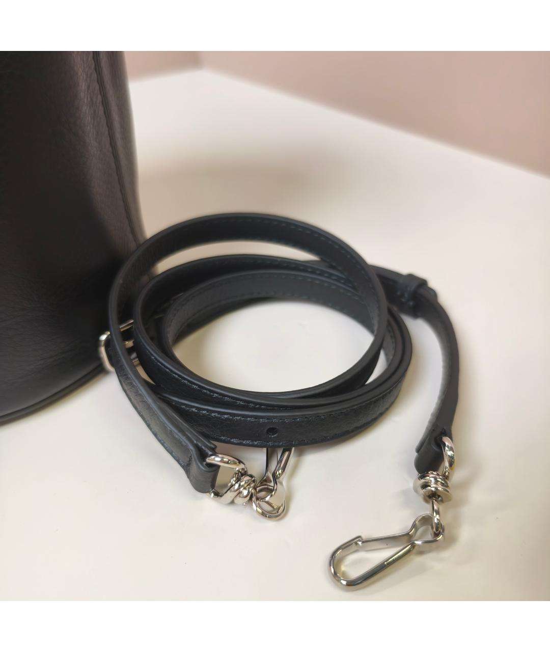 BALENCIAGA Черная кожаная сумка через плечо, фото 5