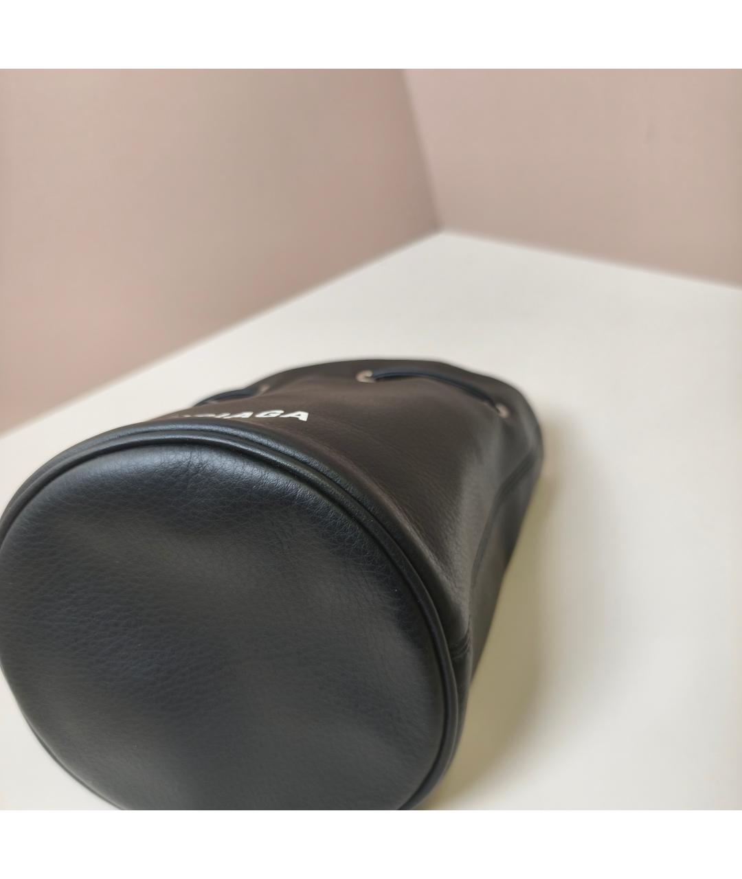 BALENCIAGA Черная кожаная сумка через плечо, фото 3