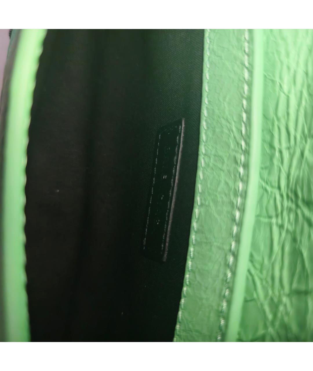 BALENCIAGA Салатовая кожаная сумка через плечо, фото 7