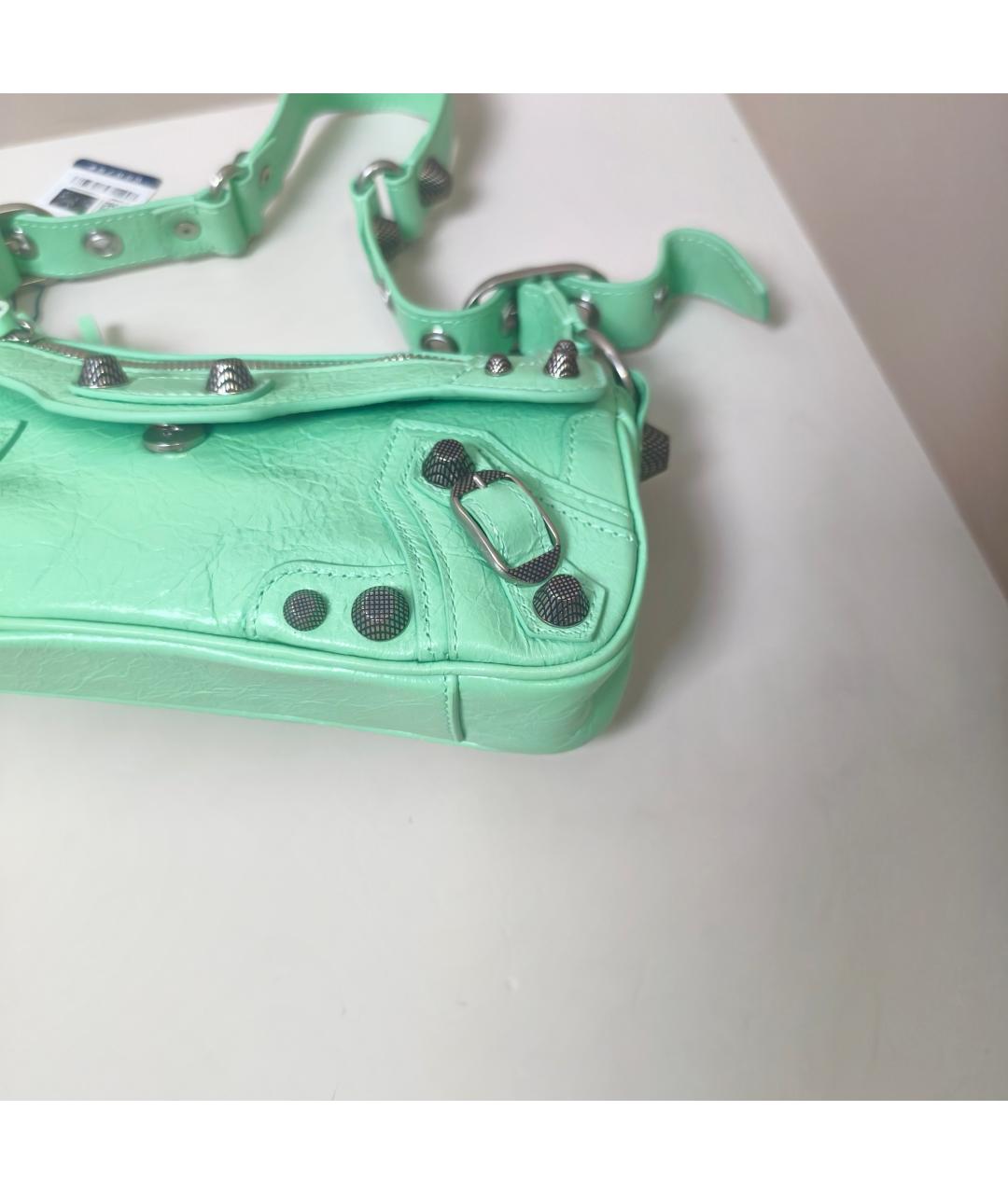 BALENCIAGA Салатовая кожаная сумка через плечо, фото 2