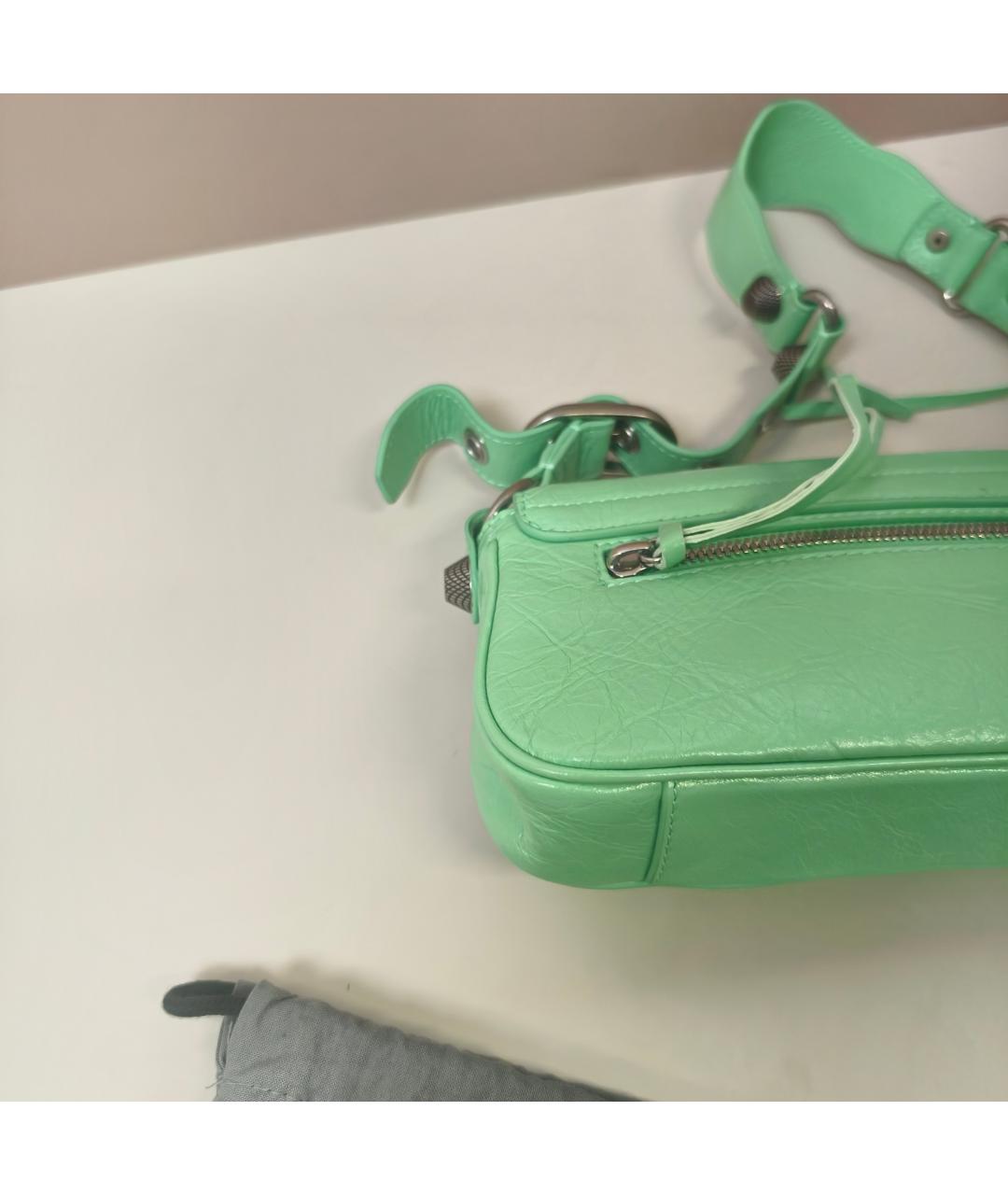 BALENCIAGA Салатовая кожаная сумка через плечо, фото 8